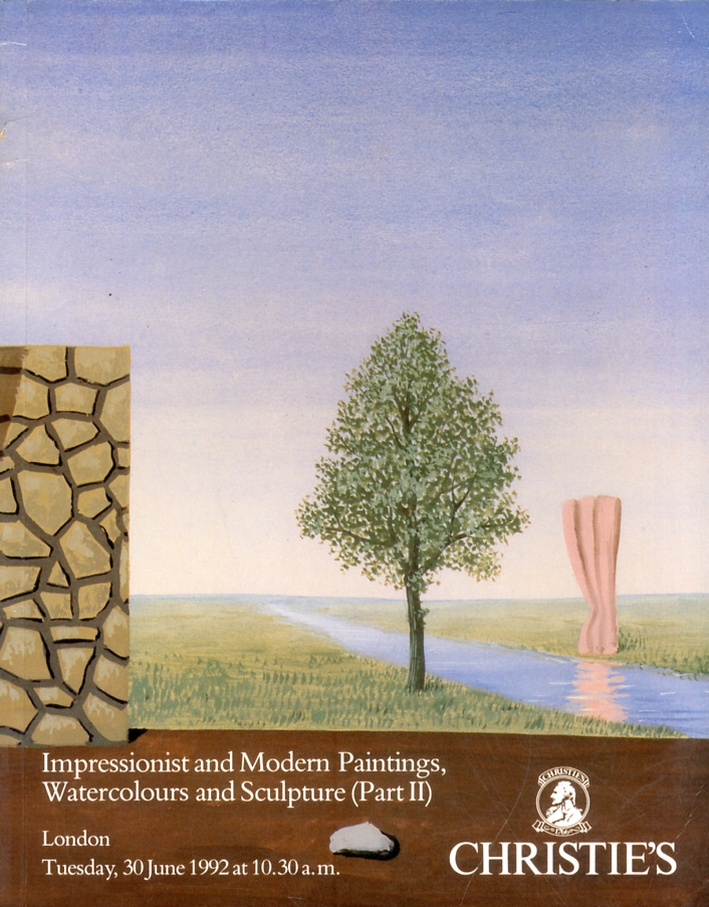 Impressionist and Modern Paintings. Watercolours and Sculpture (Part II). 30 June 1992 Impressionist and Modern Paintings. Watercolours and Sculpture (Part II). 30 June 1992