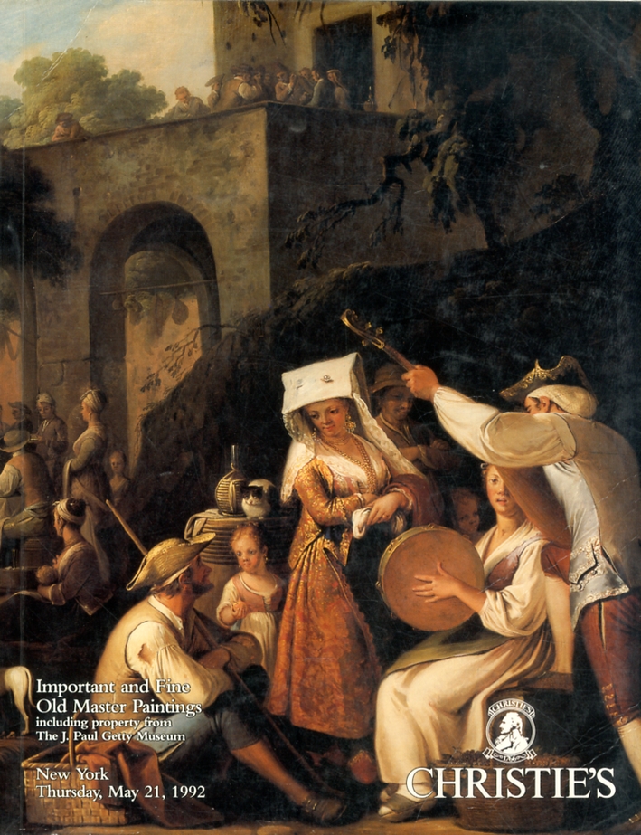 Important and Fine Old Master Paintings. Including property from The J.Paul Getty Museum. 21 May 1992 Important and Fine Old Master Paintings. Including property from The J.Paul Getty Museum. 21 May 1992