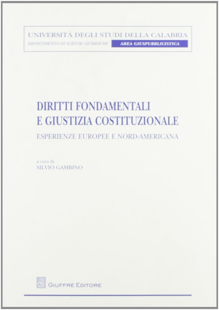 Diritti fondamentali e giustizia costituzionale. Esperienze europee e nord-americana Diritti fondamentali e giustizia costituzionale. Esperienze europee e nord-americana