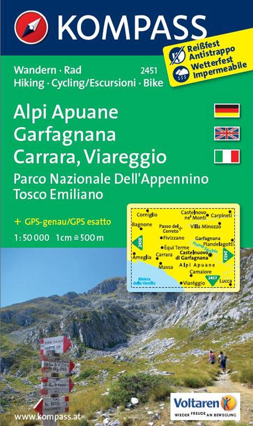 Carta escursionistica n. 2451. Alpi Apuane, Garfagnana, Carrara, Viareggio. Adatto a GPS. Digital map. DVD-ROM Carta escursionistica n. 2451. Alpi Apuane, Garfagnana, Carrara, Viareggio. Adatto a GPS. Digital map. DVD-ROM