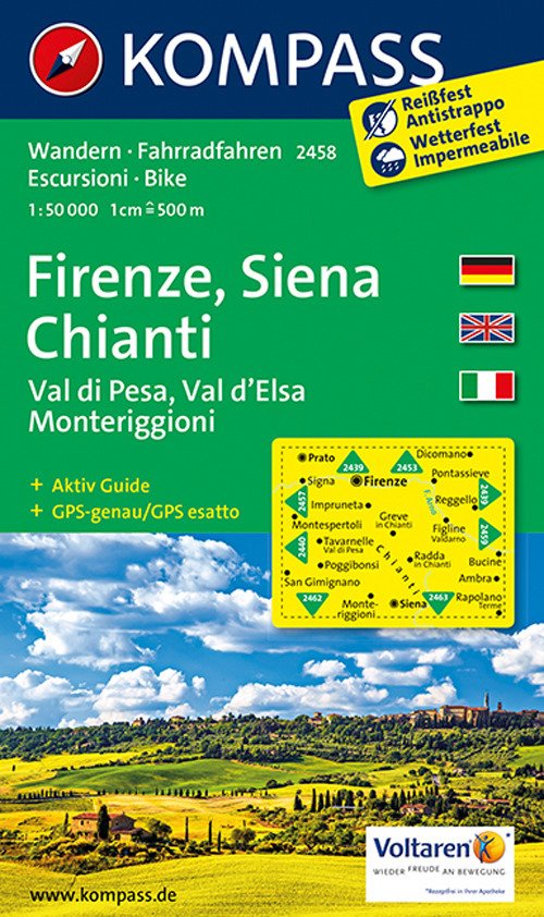 Carta escursionistica n. 2458. Firenze, Siena, Chianti. Adatto a GPS. Digital map. DVD-ROM Carta escursionistica n. 2458. Firenze, Siena, Chianti. Adatto a GPS. Digital map. DVD-ROM
