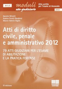 Atti di diritto civile, penale e amministrativo 2012