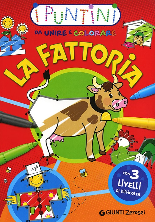 La fattoria. I puntini da unire e colorare La fattoria. I puntini da unire e colorare