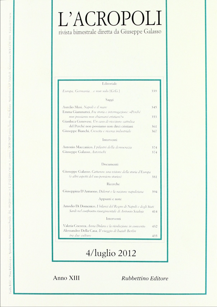 L'acropoli (2012). Vol. 4 L'acropoli (2012). Vol. 4