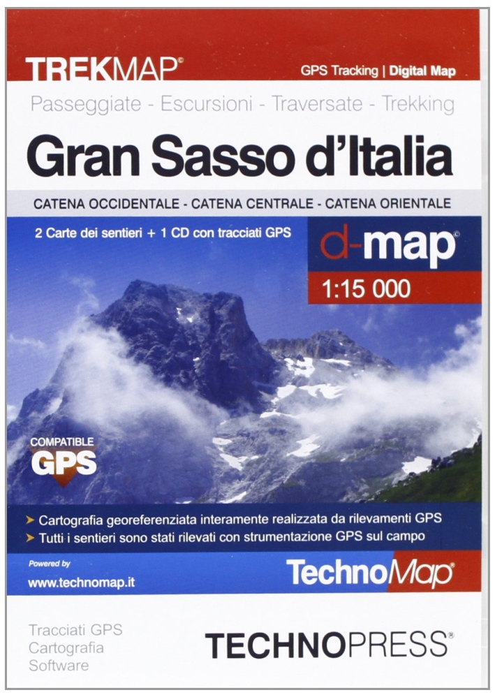 Gran Sasso d'Italia. Mappa Gran Sasso d'Italia. Mappa