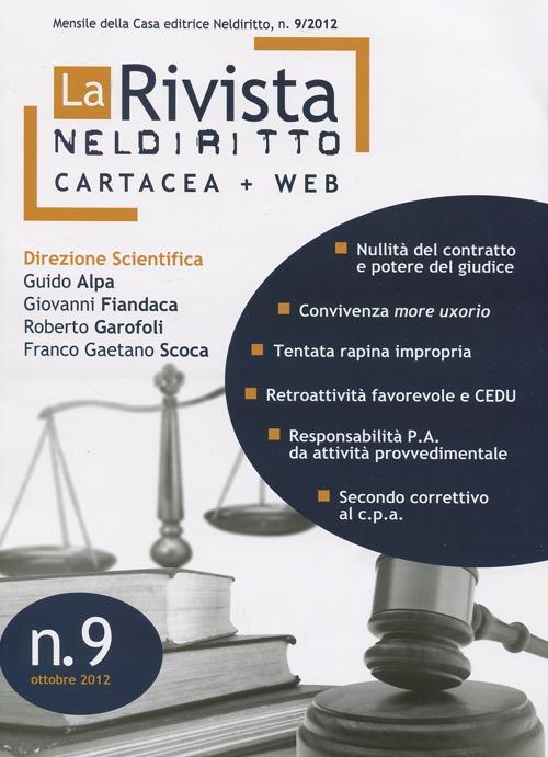 La rivista di Neldiritto (2012). Vol. 9 La rivista di Neldiritto (2012). Vol. 9