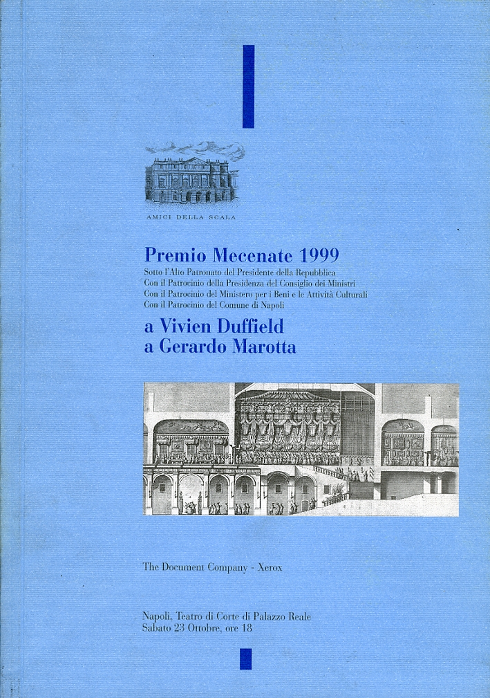 Premio Mecenate 1999. A Vivien Duffield. A Gerardo Marotta Premio Mecenate 1999. A Vivien Duffield. A Gerardo Marotta