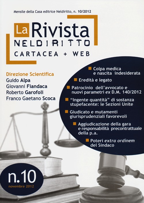 La rivista di Neldiritto (2012). Vol. 10 La rivista di Neldiritto (2012). Vol. 10