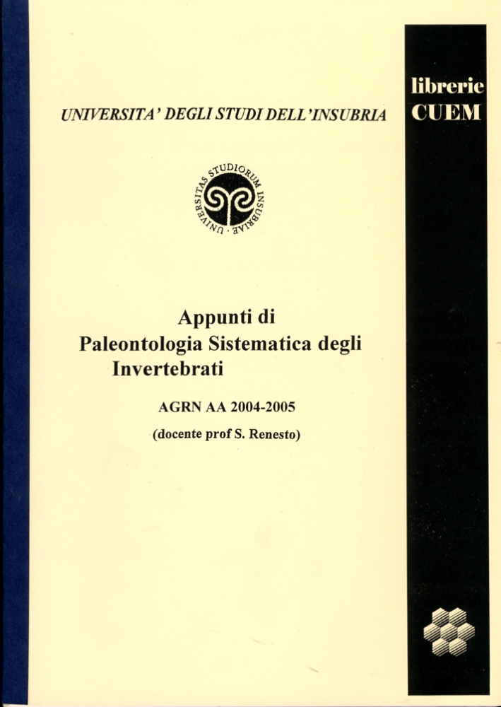 Appunti di paleontologia sistematica degli invertebrati. VA 002 Appunti di paleontologia sistematica degli invertebrati. VA 002