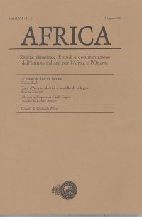Africa. Rivista trimestrale di studi e documentazione dell'istituto italiano per l'africa e l'oriente. 2. 2002