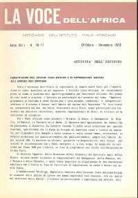 La Voce Dell' Africa. Anno XVII. N. 10-11