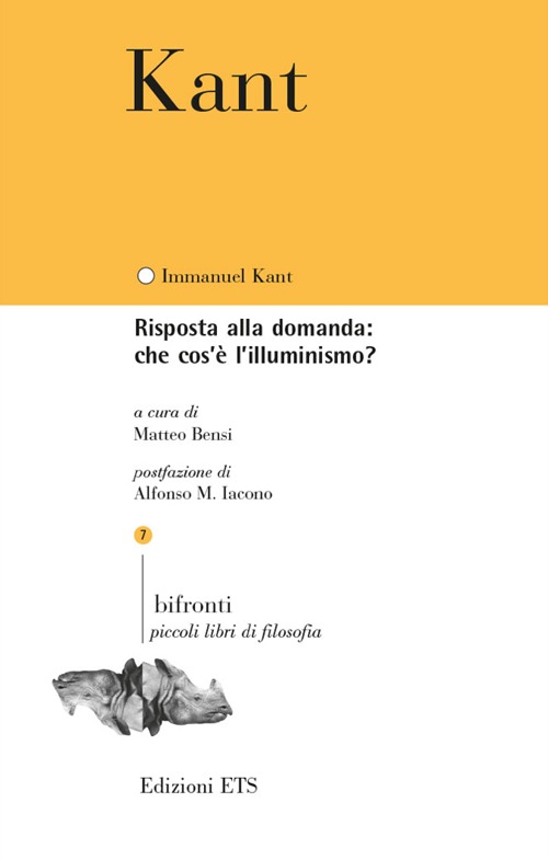 Risposta alla domanda: che cos'è l'Illuminismo? Risposta alla domanda: che cos'è l'Illuminismo?