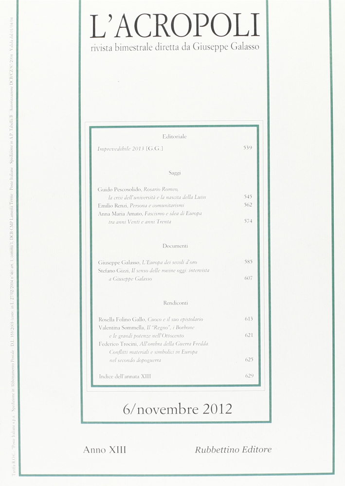 L'acropoli (2012). Vol. 6 L'acropoli (2012). Vol. 6