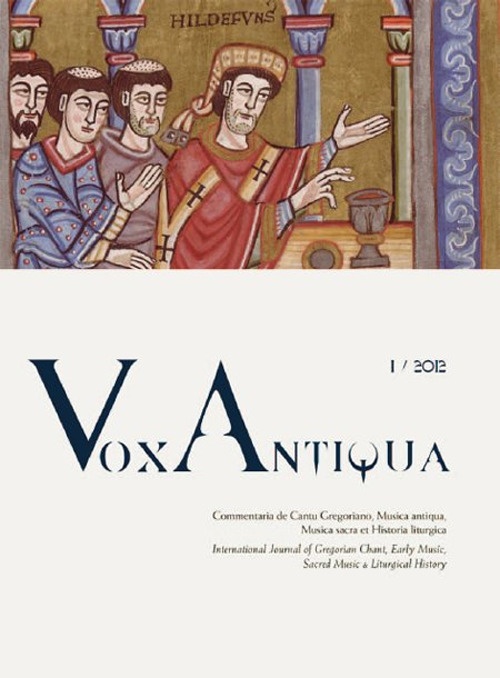 Vox antiqua. Commentaria de cantu gregoriano, musica antiqua, musica sacra et historia liturgica. Vol. 1 Vox antiqua. Commentaria de cantu gregoriano, musica antiqua, musica sacra et historia liturgica. Vol. 1