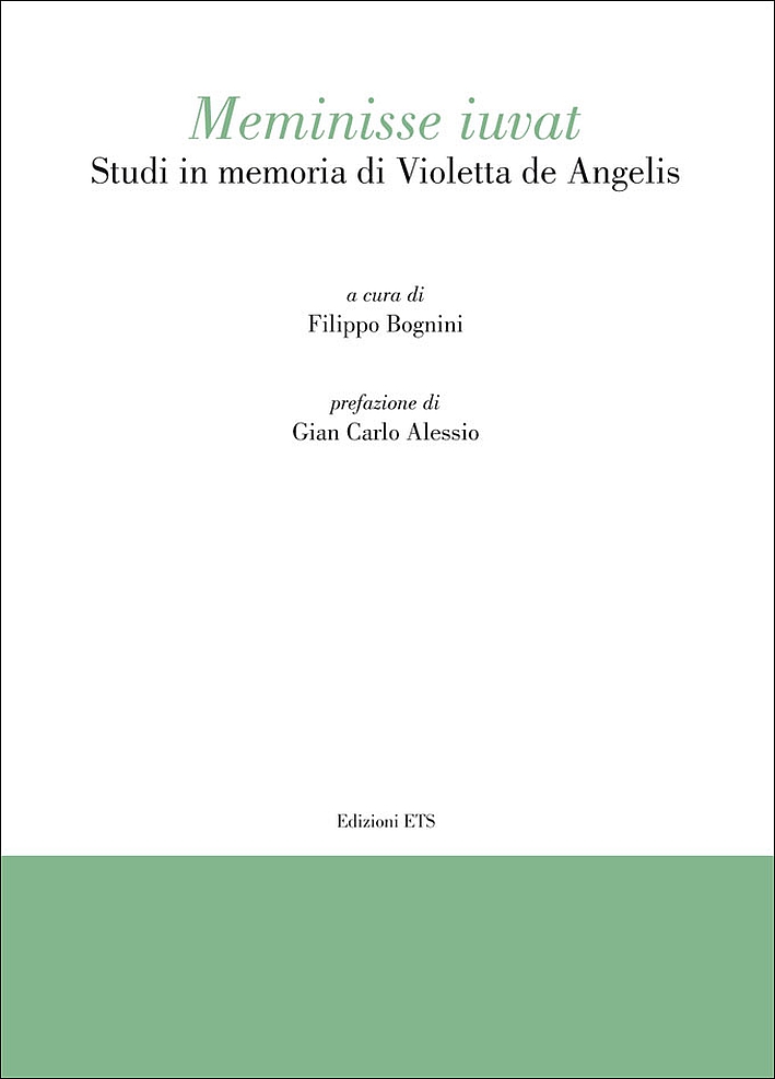 Meminisse Iuvat. Studi in Memoria di Violetta De Angelis Meminisse Iuvat. Studi in Memoria di Violetta De Angelis