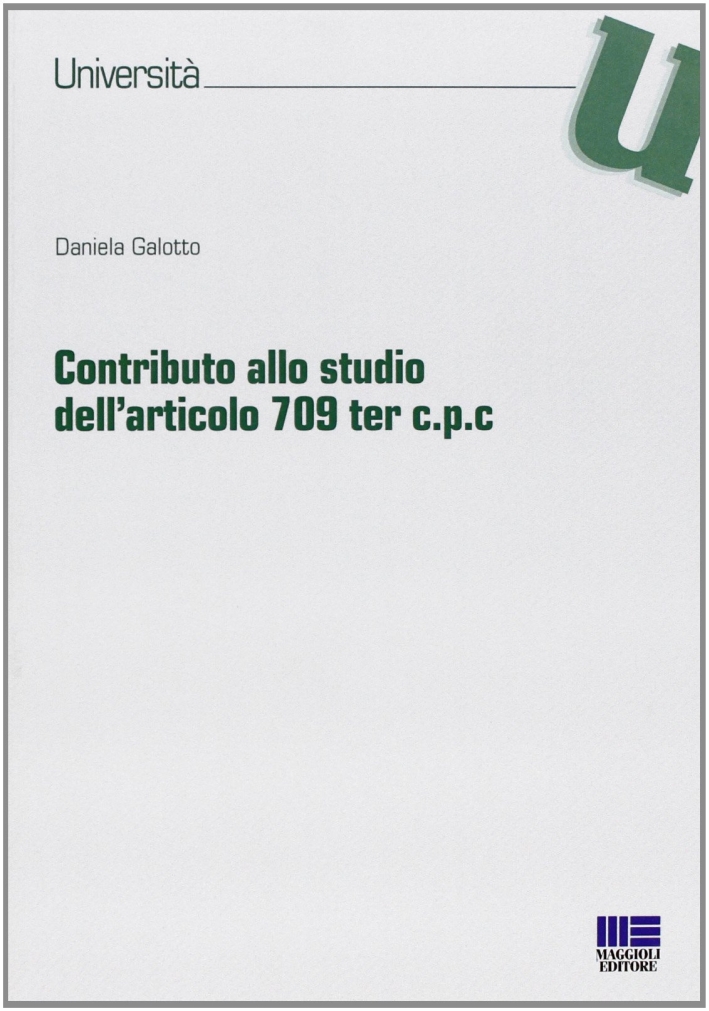 Contributo allo studio dell'articolo 709 ter c.p.c Contributo allo studio dell'articolo 709 ter c.p.c