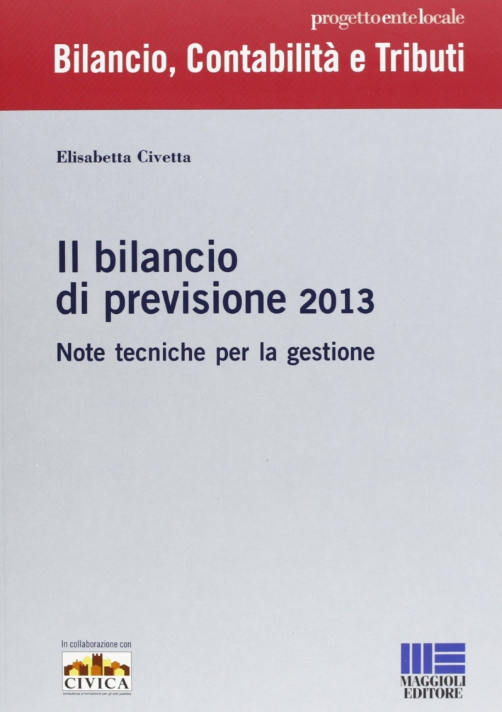 Il bilancio di previsione 2013 Il bilancio di previsione 2013