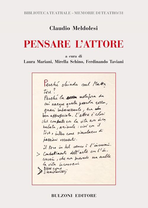 Pensare l'attore Pensare l'attore