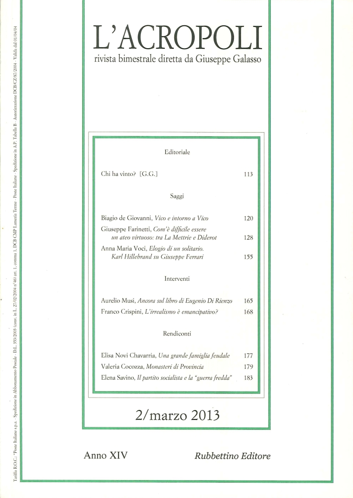 L'Acropoli (2013). Vol. 2. L'Acropoli (2013). Vol. 2.