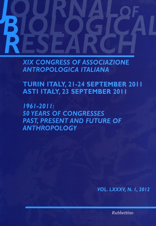 Journal of biological research (2012). Vol. 1 Journal of biological research (2012). Vol. 1