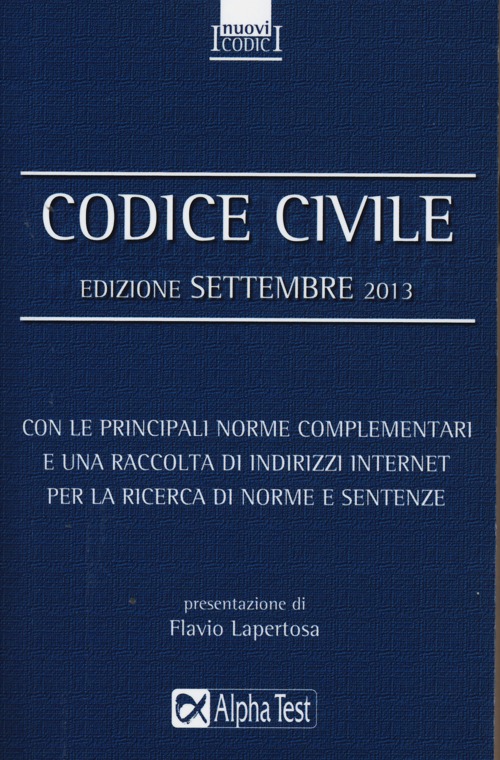 Codice civile. Settembre 2013 Codice civile. Settembre 2013