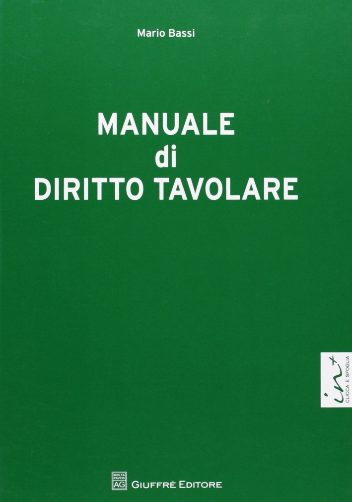 Manuale di diritto tavolare. Manuale di diritto tavolare.