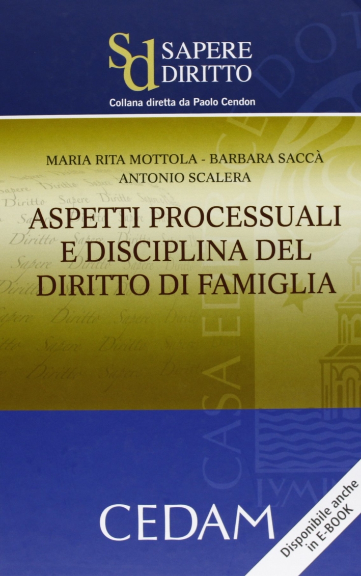 Aspetti processuali e disciplina del diritto di famiglia Aspetti processuali e disciplina del diritto di famiglia