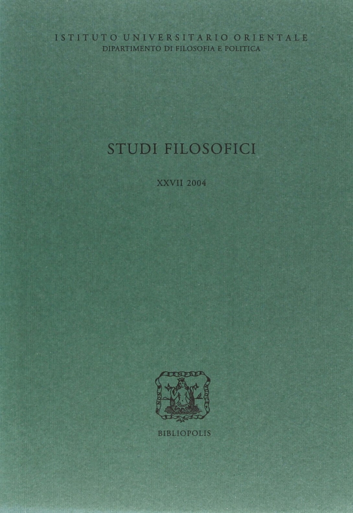 Studi Filosofici Xxvii 2004 Studi Filosofici Xxvii 2004