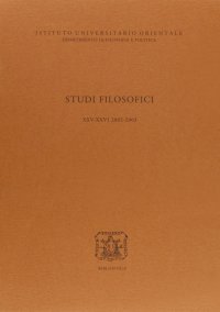 Studi filosofici XXV-XXXVI 2002/2003