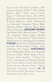 Massimo Minimi. Pizzini/Sentences. Vol. 2