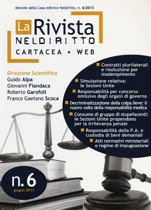 La rivista di Neldiritto (2013). Vol. 6 La rivista di Neldiritto (2013). Vol. 6