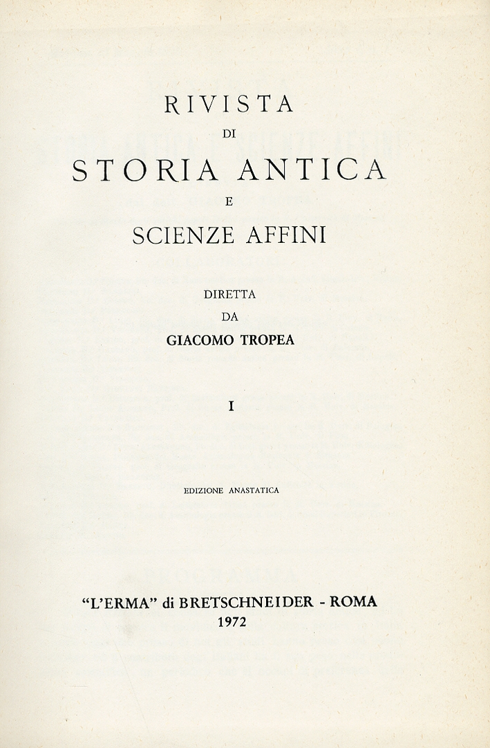 Rivista di storia antica e scienze affini. 1895 Vol.1 Rivista di storia antica e scienze affini. 1895 Vol.1