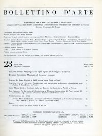 Bollettino d'Arte. 1985  Supplemento al Nr 29-34