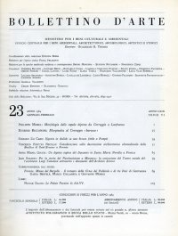 Bollettino d'Arte. Supplemento al Nr.23-28
