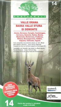Carta n. 14. Bassa valle Stura di Demonte, val Grana. [Edizione multilingue]