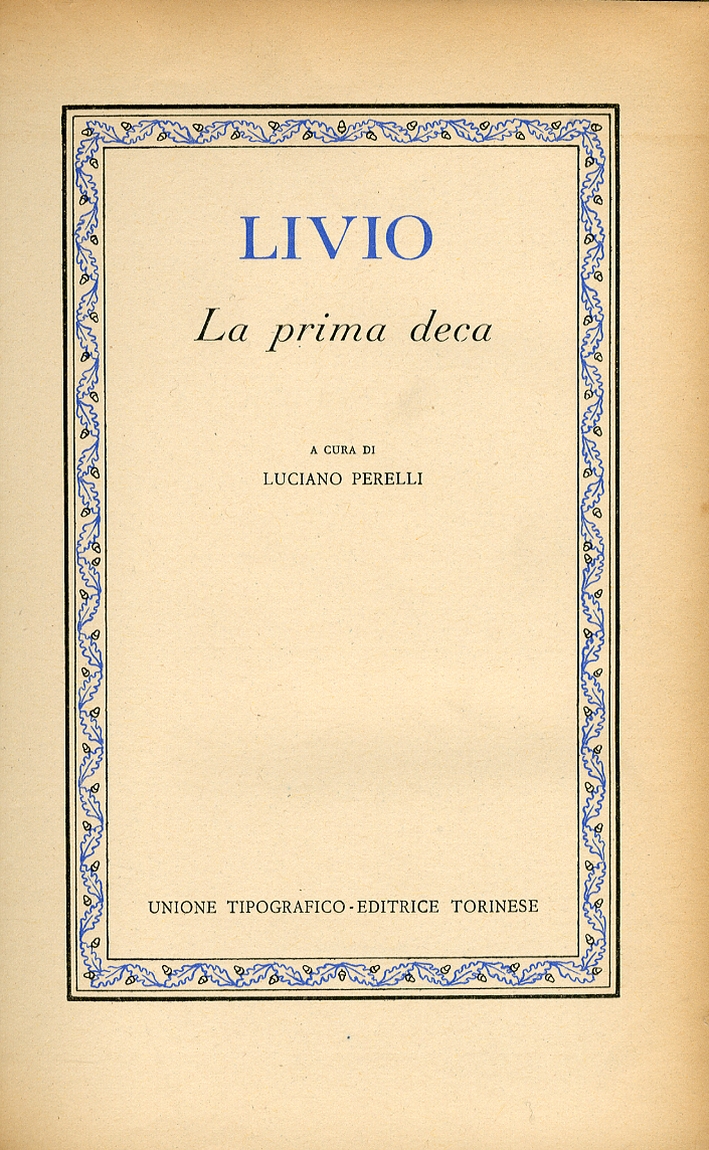 Livio. La Prima Deca