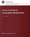 Studi in onore di Claudio Rossano Studi in onore di Claudio Rossano