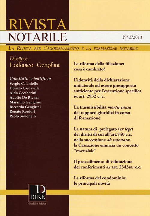 Rivista notarile (2013). Vol. 3. Rivista notarile (2013). Vol. 3.