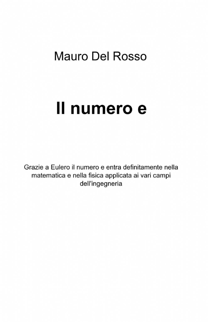 Il numero e Il numero e