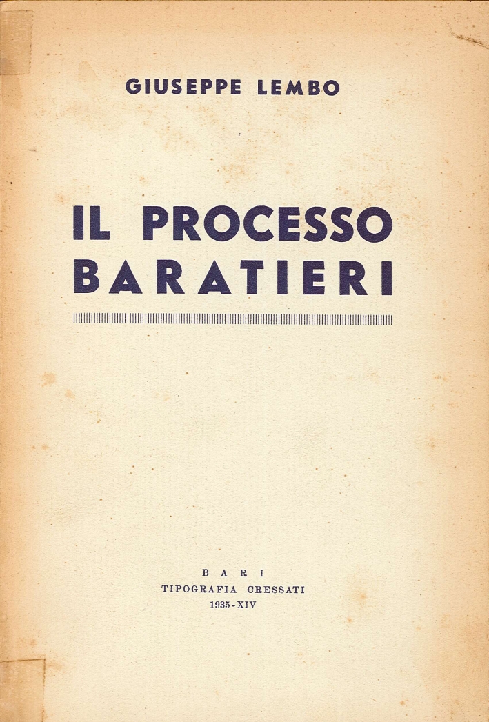 Il processo baratieri Il processo baratieri