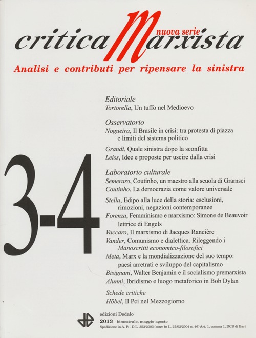 Critica marxista (2013) vol: 3-4 Critica marxista (2013) vol: 3-4
