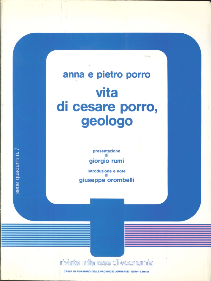 Vita di Cesare Porro, Geologo Vita di Cesare Porro, Geologo