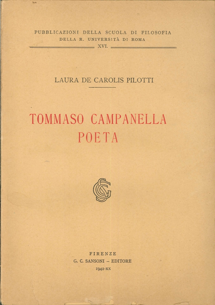 Tommaso Campanella Poeta Tommaso Campanella Poeta