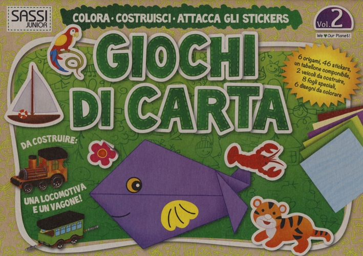 Giochi di carta. Colora, costruisci, attacca gli stickers. Vol. 2. Giochi di carta. Colora, costruisci, attacca gli stickers. Vol. 2.