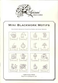 Mini Blackwork Motifs. Il Ricamo in Nero del Rinascimento per Idee Contemporanee