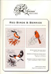 Red Birds & Berries. Il Ricamo Nero del Rinascimento per Idee Contemporanee