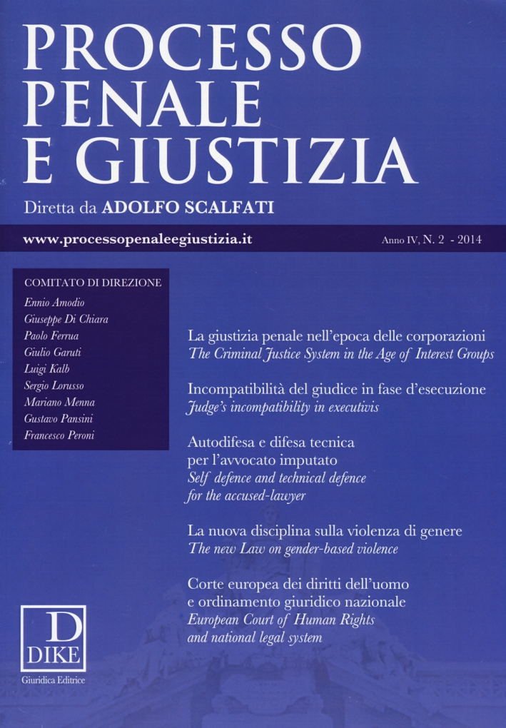 Processo penale e giustizia (2014). Vol. 2 Processo penale e giustizia (2014). Vol. 2