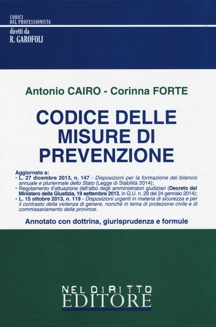 Codice delle misure di prevenzione Codice delle misure di prevenzione