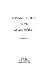 Giovanni Dotoli Vu Par Alain Béral. Dix Portraits