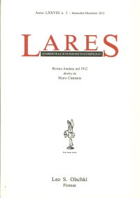 Lares. Anno LXXVIII. 0003. Settembre - Dicembre 2012